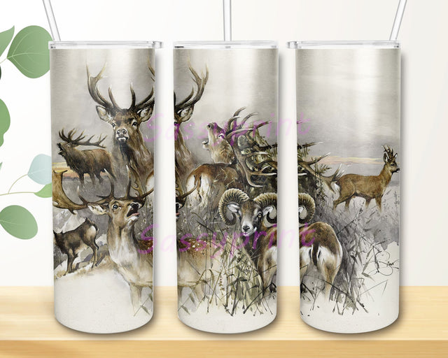 Deer Hunting 20oz Skinny Tumbler Sublimation Designs, Hunting Lover Tumbler Design, Sublimation Tumbler, Digital Download Sublimation sassyprint 