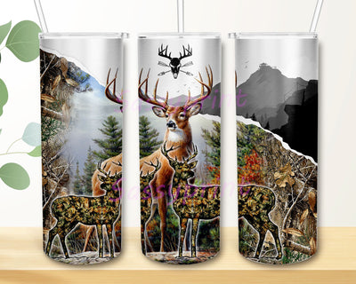 Deer Hunting 20oz Skinny Tumbler Sublimation Designs, Hunting Lover Tumbler Design, Sublimation Tumbler, Digital Download Sublimation sassyprint 
