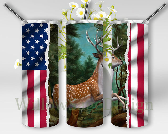 Deer Hunting 20oz Tumbler Template, Camo Hunt 20oz Tumbler Png, American Flag Tumbler Wrap, Hunter Sublimation Design, Hunting Life Gifts, Digital Download Sublimation WillowSageDesign 