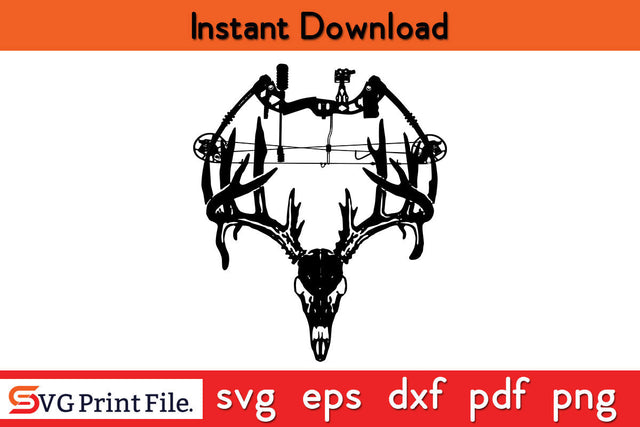 Deer Hunting Bow Hunting SVG PNG Cut Files SVG SVG Print File 