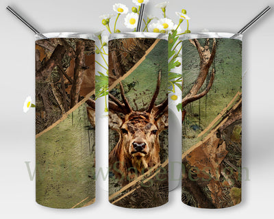 Deer Hunting Camo Design Tumbler, Deer Camo Tumbler Png, Hunting Season Tumbler Wrap, Hunting Sublimation Design, Instant Download Sublimation WillowSageDesign 