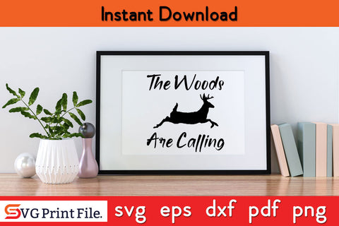 Deer Hunting Running Buck Calling Hunting SVG PNG Cut Files SVG SVG Print File 