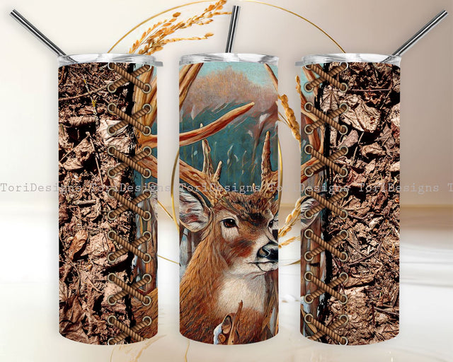 Deer Hunting Skinny Tumbler PNG Sublimation ToriDesigns 
