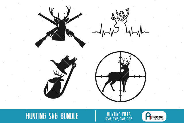 Deer Hunting Svg Bundle SVG Pinoyart Kreatib