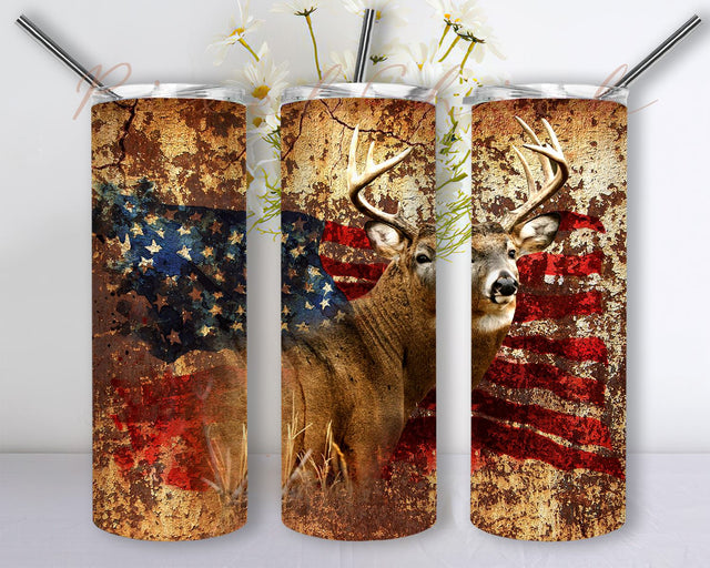 Deer Hunting Tumbler, 20oz Skinny Tumbler Sublimation Designs Wood Hunting Wrap Tumbler for Straight & Tapered Tumbler PNG Instant Download Sublimation PixelChick 