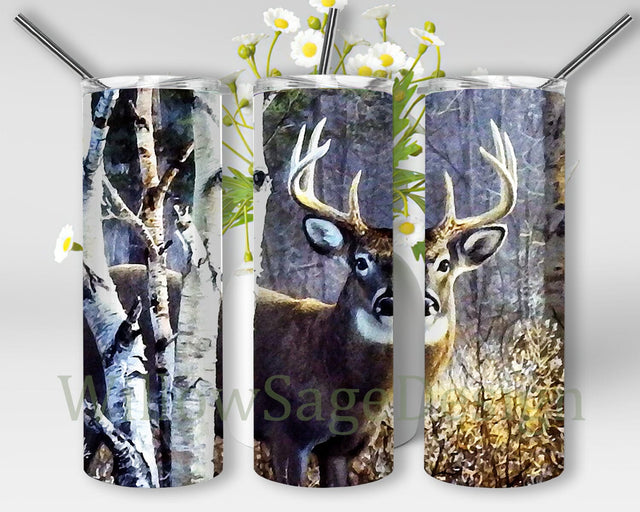 Deer Hunting Tumbler Design, Deer In Forest 20oz Tumbler Wrap, Deer Hunting Camo Tumbler Png, Hunting Tumbler Template, Hunting Lover Gift, Instant Download Sublimation WillowSageDesign 