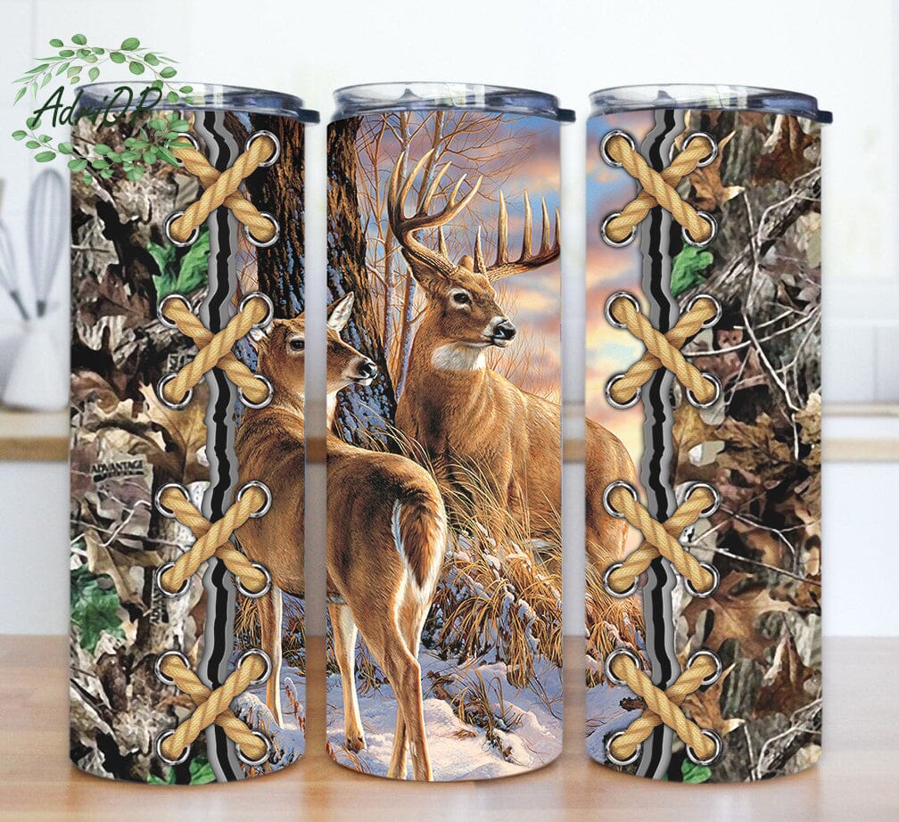 Deer Hunting Tumbler Template, Deer 20oz Skinny Png, Hunting Camo Hunt ...