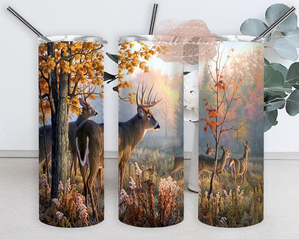 Deer Hunting Tumbler Template, Deer 20oz Skinny Tumbler, Hunting Camo ...
