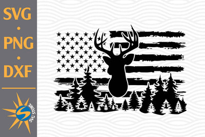 Deer Hunting US Flag SVG, PNG, DXF Digital Files Include SVG SVGStoreShop 