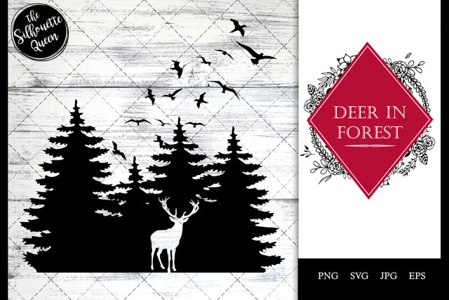 Deer in Forest SVG SVG Loveleen Kaur 