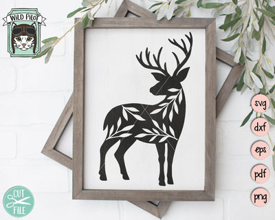 Deer Leaves SVG Cut File SVG Wild Pilot 