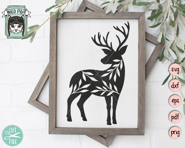 Deer Leaves SVG Cut File SVG Wild Pilot 