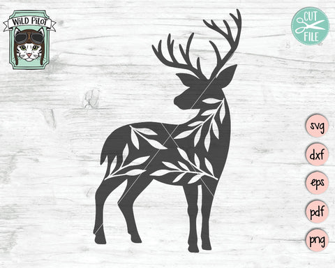 Deer Leaves SVG Cut File SVG Wild Pilot 