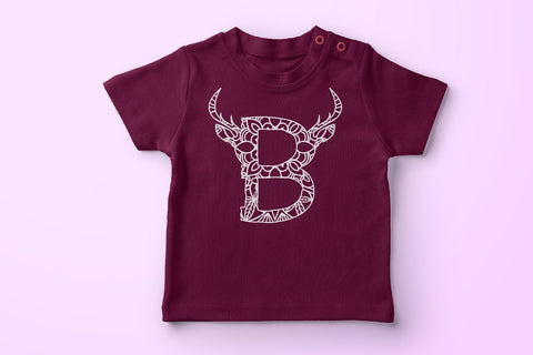 Deer Mandala Alphabet A-Z SVG EPS PNG AI PDF SVG zafrans studio 