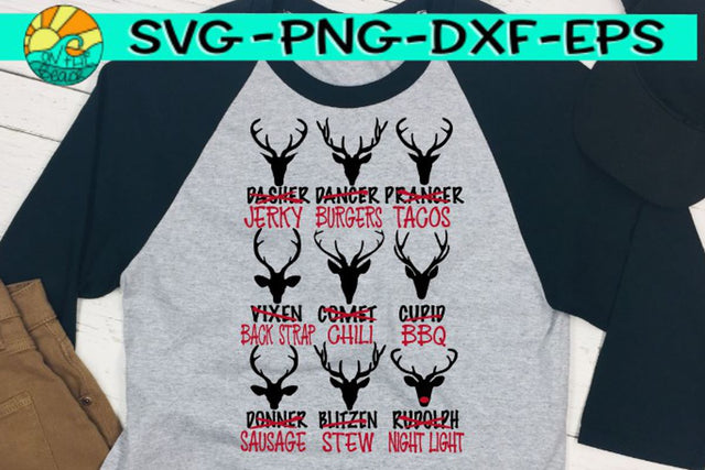 Deer Meat - Dancer - Prancer - Donner - Blitzen -SVG - DXF - EPS - PNG SVG On the Beach Boutique 