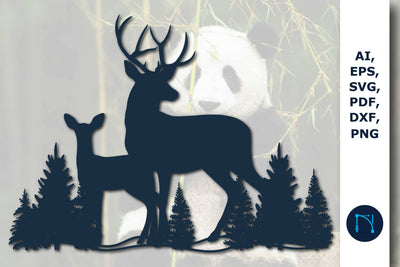 Deer Metal Wall Art Laser Cut SVG SVG MD JOYNAL ABDIN 