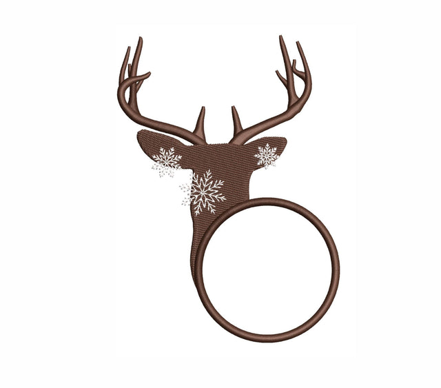 Deer Monogram Frame Machine Embroidery Design Embroidery/Applique DESIGNS Nino Nadaraia 
