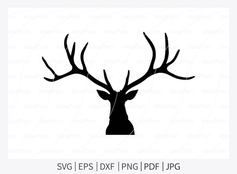 Deer monogram svg, Deer svg bundle, Antler Monogram SVG, Antler Decal, Deer head svg, Deer Buck Doe Split Text Monogram SVG Dinvect 