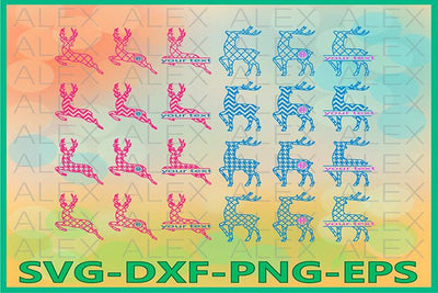 Deer Monogram Svg SVG AlexSVGStudio 