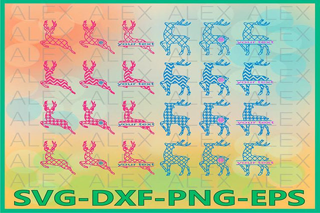 Deer Monogram Svg SVG AlexSVGStudio 