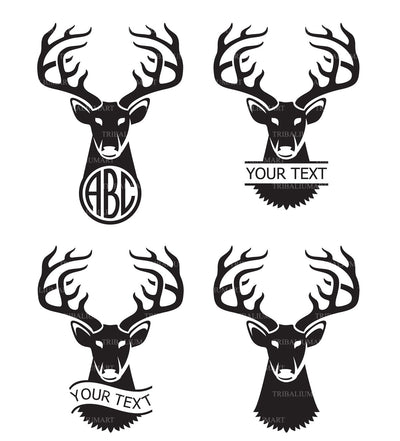 Deer monogram SVG TribaliumArtSF 