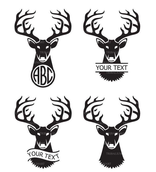 Deer monogram SVG TribaliumArtSF 