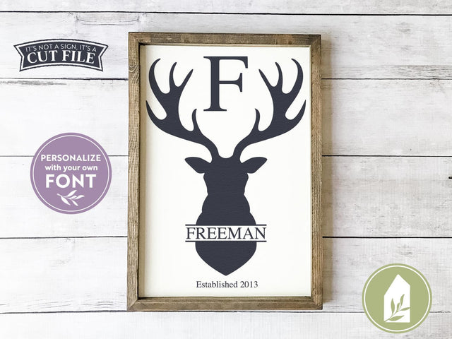 Deer Name SVG | Last Name Sign SVG | Family SVG | Farmhouse SVG SVG LilleJuniper 