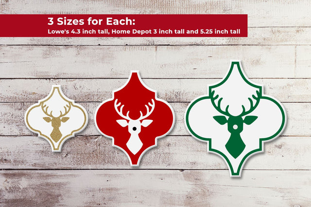 Deer or Reindeer Bust Arabesque Tile Ornament SVG SVG Risa Rocks It 