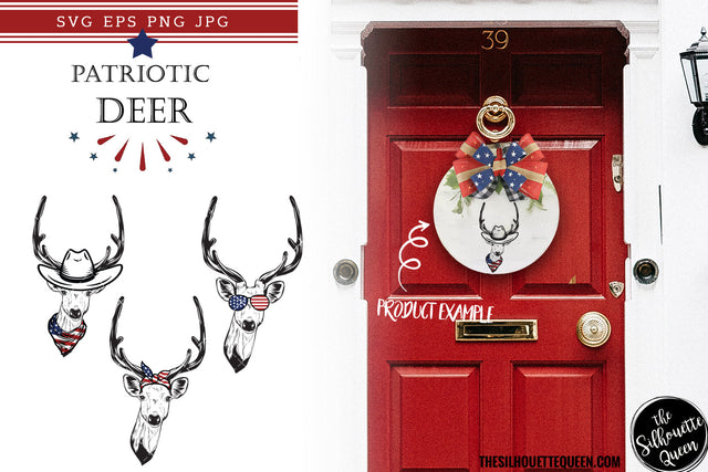 Deer Patriotic Cut files and Sublimation SVG Loveleen Kaur 