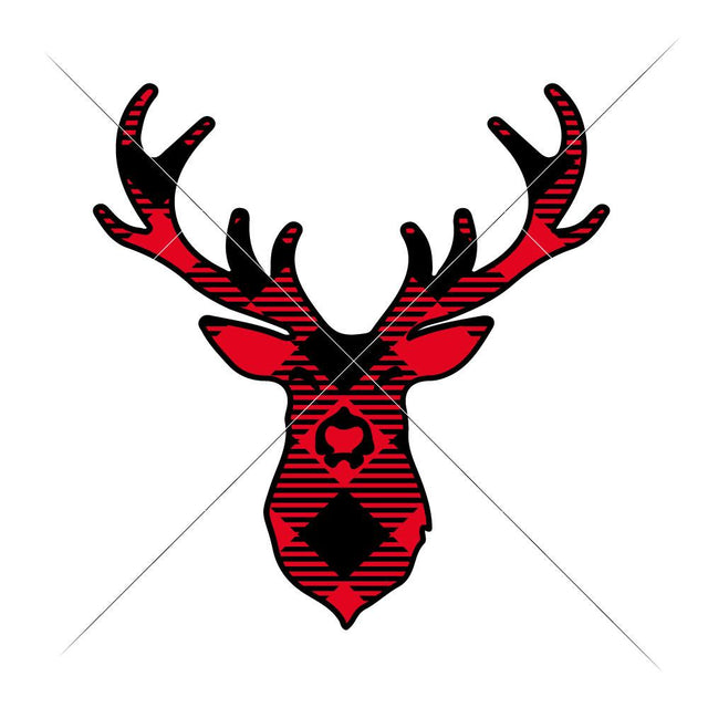 Deer Plaid - Christmas SVG SVG Chameleon Cuttables 