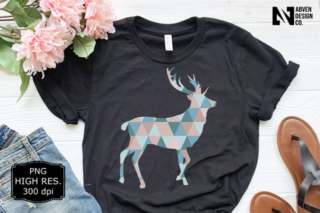 Deer Poly Art PNG Sublimation Sublimation Abven Graphics 