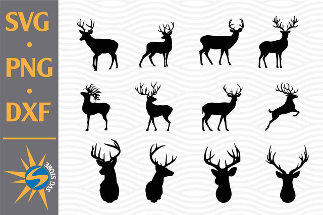 Deer Silhouette SVG, PNG, DXF Digital Files Include SVG SVGStoreShop 