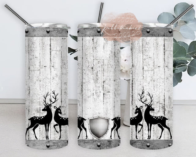Deer Silver Wood 20oz Skinny Tumbler, Deer Tumbler Png, Silver Wood Tumbler Wrap, Deer Sublimation Design, Digital Download Sublimation Rabbitmakies 