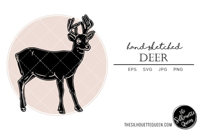 Deer Sketch Vector SVG Loveleen Kaur 