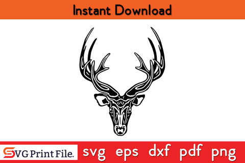 Deer skull Hunting SVG PNG Cut Files SVG SVG Print File 