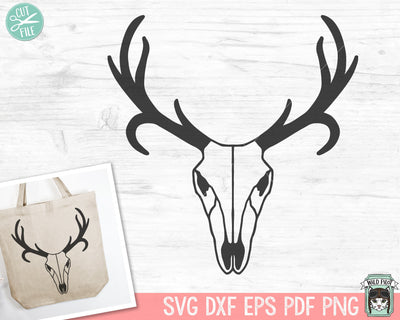 Deer Skull SVG Cut File, Mystical SVG, Deer Skull png, Southwest SVG, Boho svg, Bohemian svg, Deer Skull Cricut, Tribal svg, Boho Clipart SVG Wild Pilot 