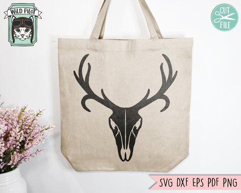 Deer Skull SVG Cut File, Mystical SVG, Deer Skull png, Southwest SVG, Boho svg, Bohemian svg, Deer Skull Cricut, Tribal svg, Boho Clipart SVG Wild Pilot 