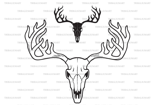 Deer skull SVG TribaliumArtSF 