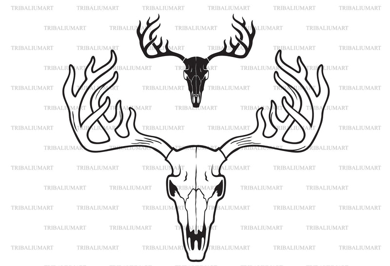 Deer skull SVG TribaliumArtSF 