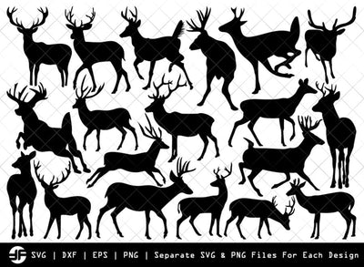 Deer SVG | Animal SVG | Silhouette Bundle | SVG Cut File SVG ETC Craft 