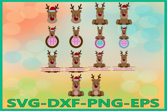 Deer Svg, Merry Christmas, Deer Monogram SVG AlexSVGStudio 