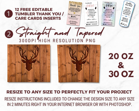 Deer Tumbler Wrap for 20 oz Skinny Tumbler Sublimation designs Wood Deer Hunting Tumbler PNG Sublimation TumblersByPhill 