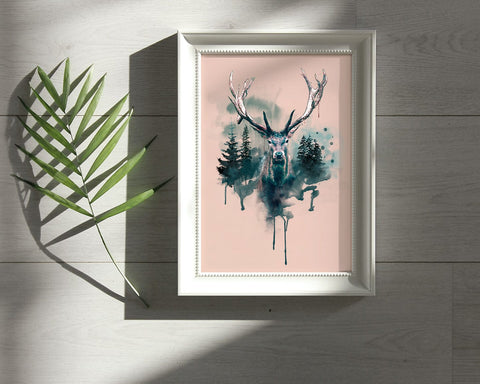 Deer, Watercolor, Forest, Sublimation, Clipart, PNG, JPG Sublimation nikola 