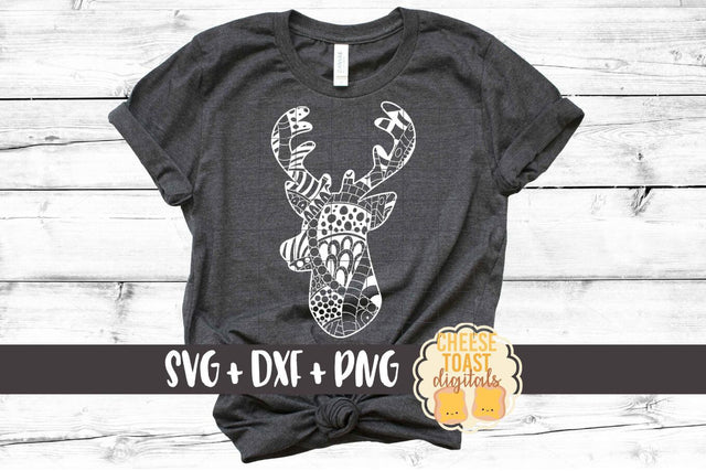 Deer - Zen Doodle Art - Animal SVG PNG DXF Files SVG Cheese Toast Digitals 