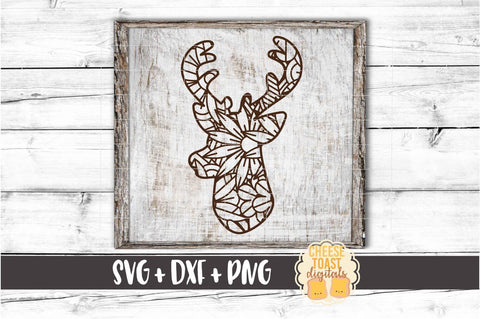 Deer Zen Doodle Mandala - Fall SVG PNG DXF Cut Files SVG Cheese Toast Digitals 