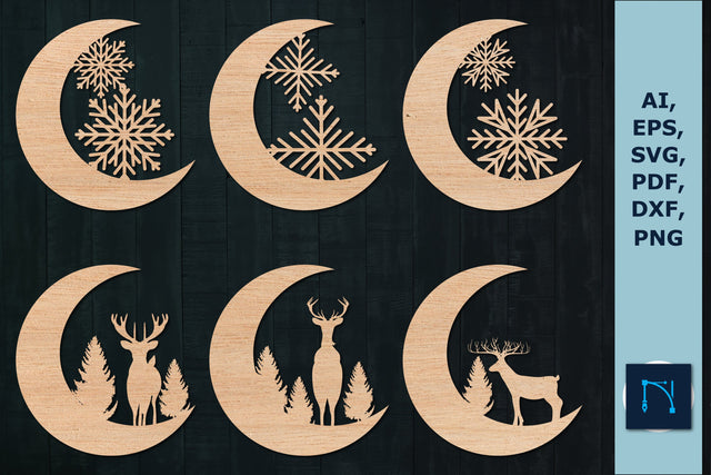 Deers In The Forest Moon SVG bundle SVG MD JOYNAL ABDIN 