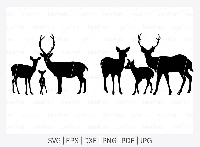 Deers svg, Deers svg Bundle, Mama and Baby Deer, Deer Family svg, Deer