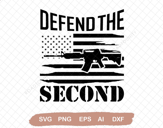 Defend Second Amendment SVG Sublimation Patriotic Print Design America EPS Usa Gun Rights Heat Press SVG DiamondDesign 
