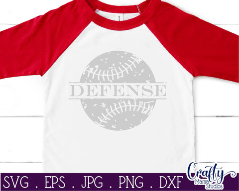 Defense Baseball Svg - Grunge Baseball Cut File SVG Crafty Mama Studios 