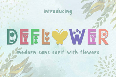 Deflower Font Prasetya Letter 